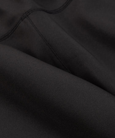 CUSTOM_ALT_TEXT: Interlock fabric closeup on Paper Planes Utility Pocket Pant, color Black.
