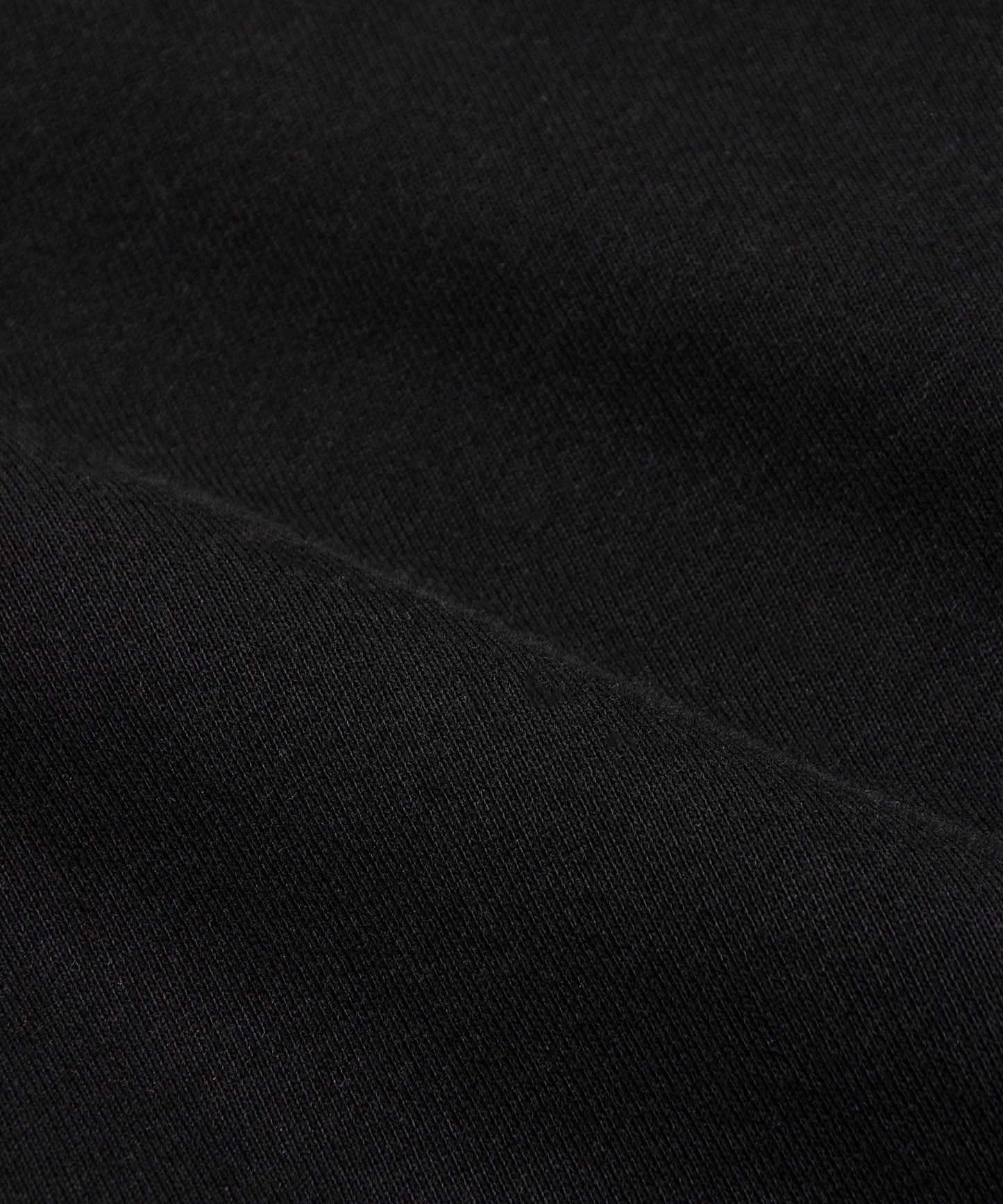 CUSTOM_ALT_TEXT: Closeup of heavyweight French terry on Paper Planes Logo Jacquard Pant, color Black.