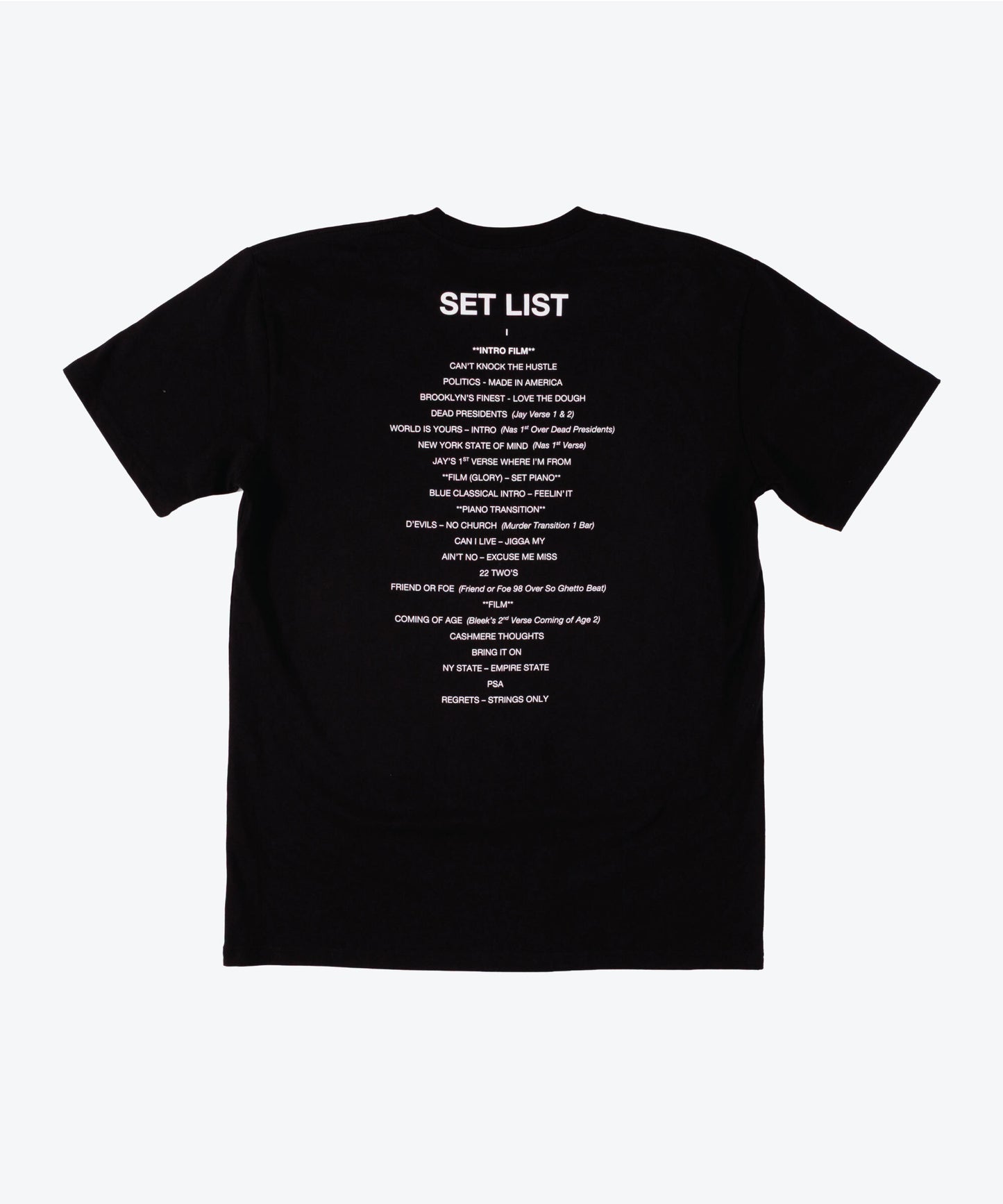 Planes JAŸ-Z30 Set List Tee