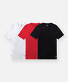 CUSTOM_ALT_TEXT: Paper Planes Essential 3-Pack Tee, Mixed Red - White, Red, Black.