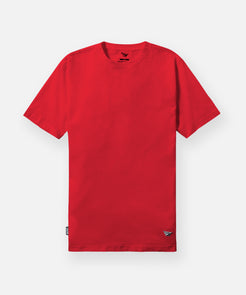 CUSTOM_ALT_TEXT: Paper Planes Essential Tee, color Red.