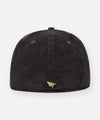 CUSTOM_ALT_TEXT: Plane metal rivet on back of Paper Planes Corduroy Crown 59Fifty Fitted Hat, color Graphite.
