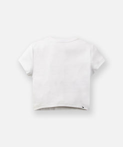 CUSTOM_ALT_TEXT: Back of Paper Planes Women's Cropped Tee color White.