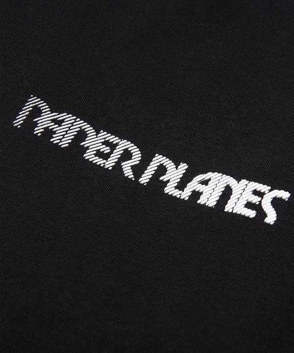 CUSTOM_ALT_TEXT: PAPER PLANES silicone HD print on chest - Paper Planes Tee, color Black.