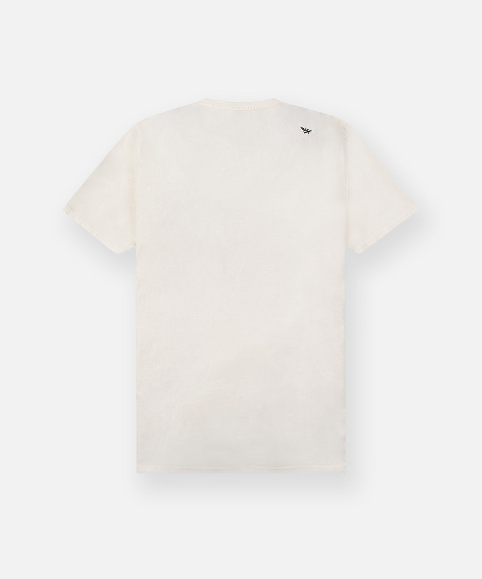 CUSTOM_ALT_TEXT: Back of Paper Planes Be Wild and Wander Tee, color Vapor.