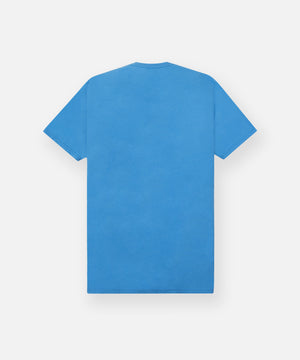CUSTOM_ALT_TEXT: Back of Paper Planes Stash Box Tee, color Azure Blue.