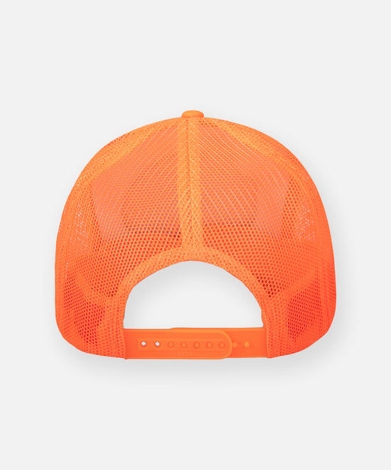 CUSTOM_ALT_TEXT: Mesh back and snapback on Paper Planes Be Wild and Wander Trucker.