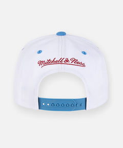  Mitchell & Ness embroidery on back of Paper Planes University of Greatness A-Frame Curved Visor.