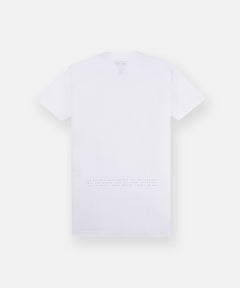  Planes mantra printed on back of Paper Planes The Paint Tee, color White.
