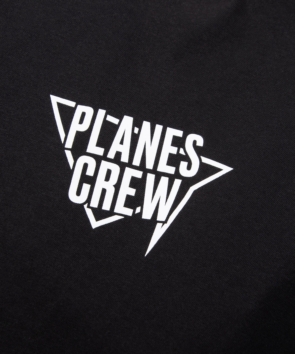  Front print closeup on Paper Planes Winning Team Tee, color Black.