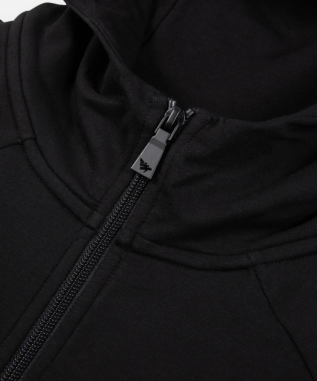  Zipper and zipper pull on Paper Planes Full Zip Hoodie, color Black.