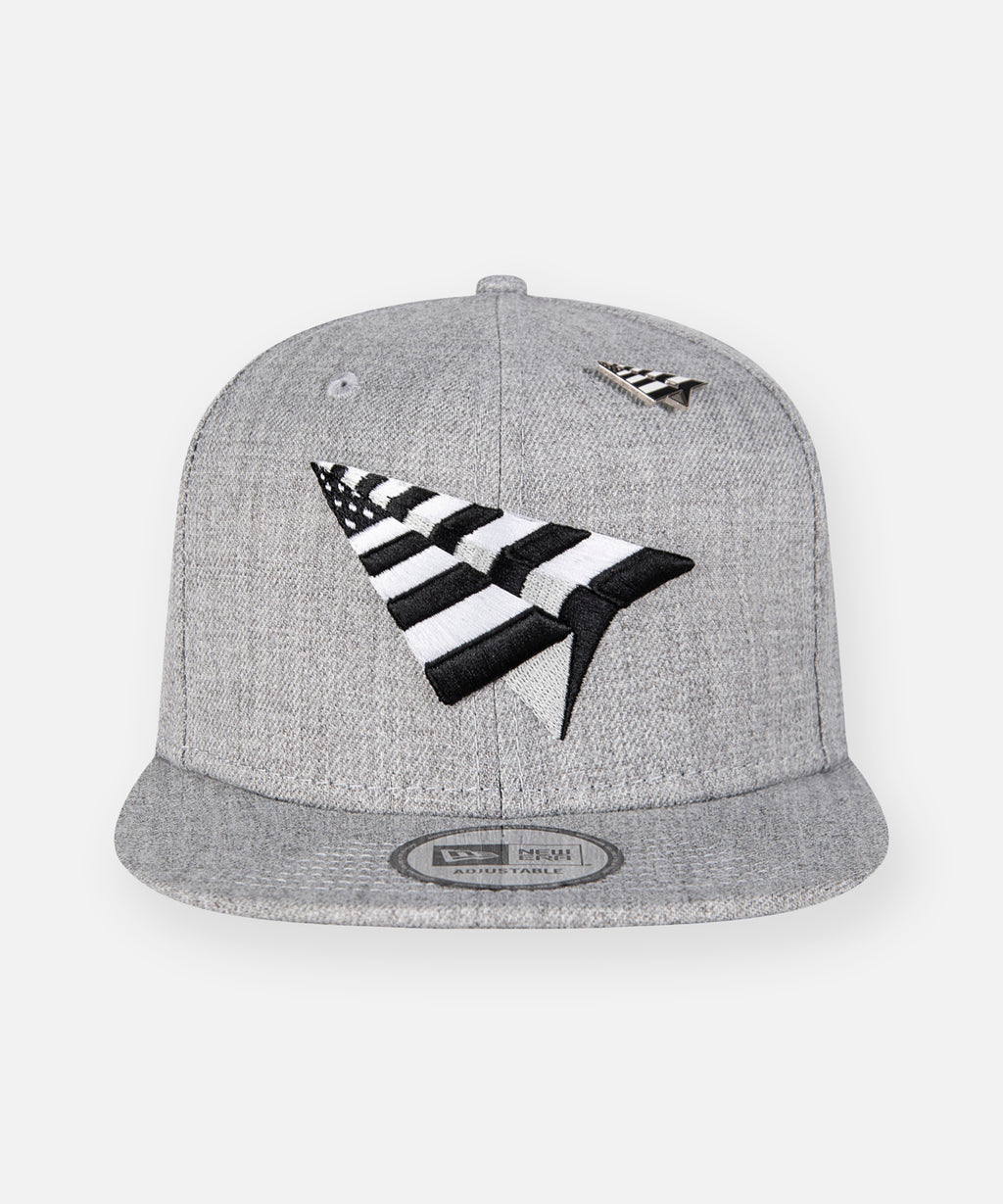 Grey Boy Crown Old School Snapback Hat_For Men_1