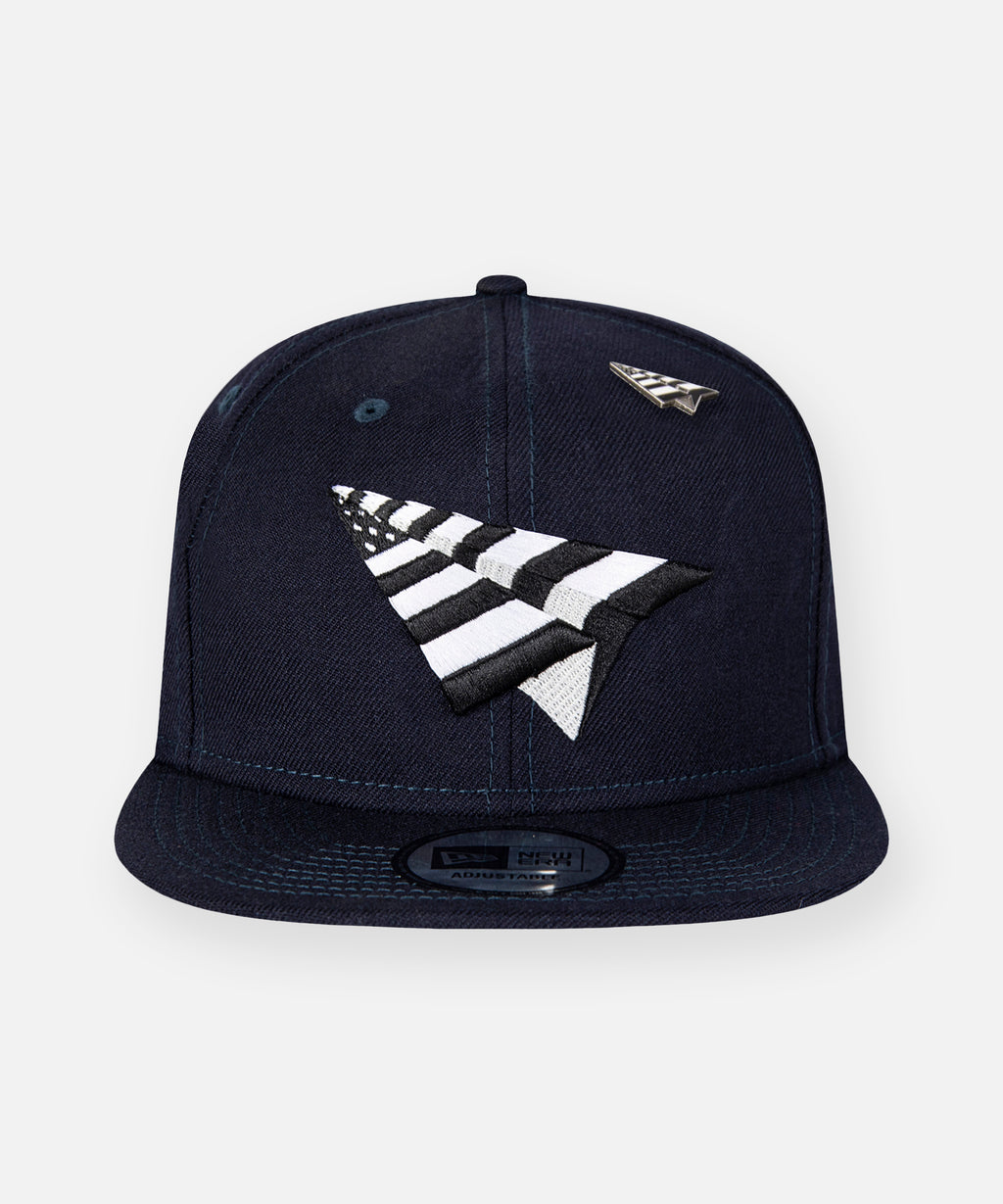 Navy Boy Crown Old School Snapback Hat_For Men_1