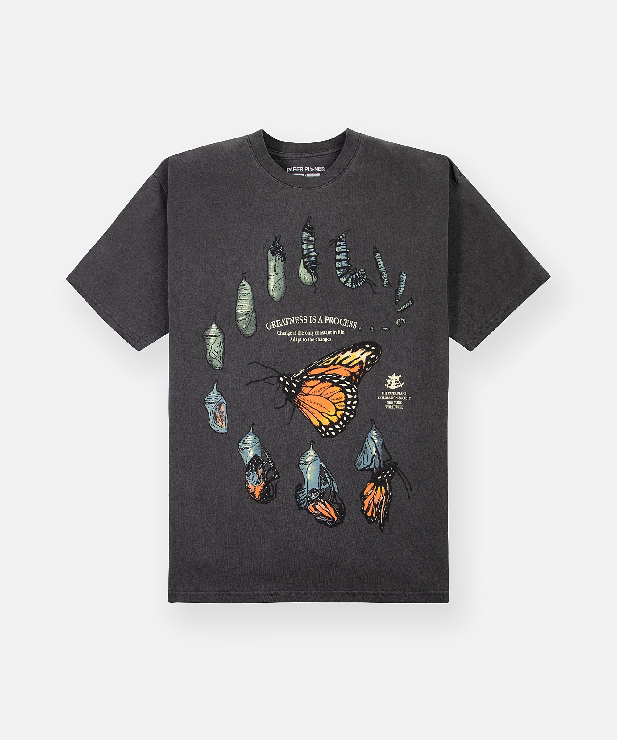 Paper Planes - PROCESS HEAVYWEIGHT TEE - Washed Black