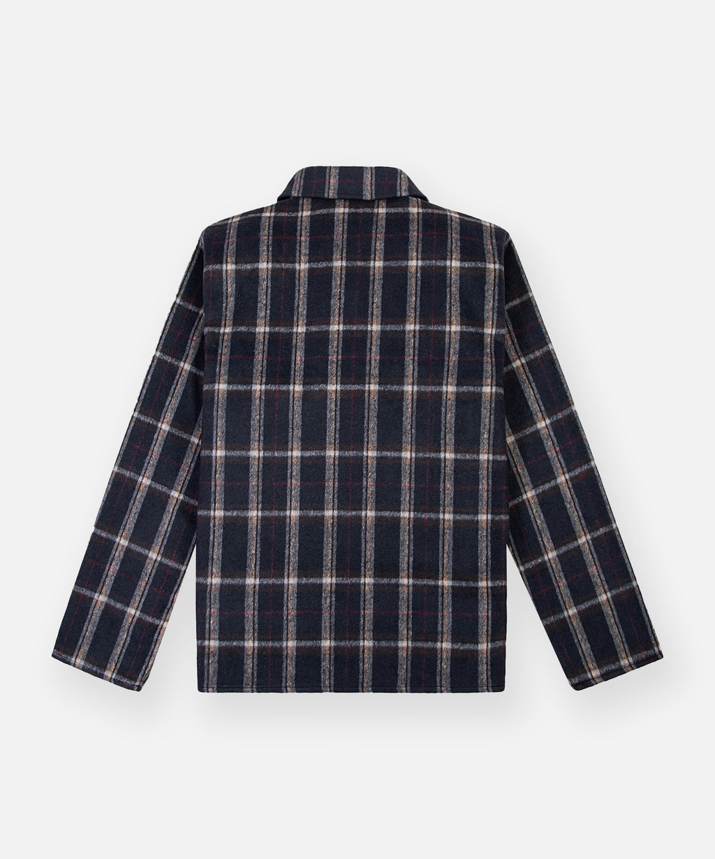  Back of Paper Planes Plaid Brushed Flannel Tunic.