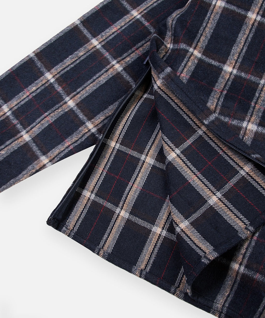  Zippered opening at right bottom side seam on Paper Planes Plaid Brushed Flannel Tunic.