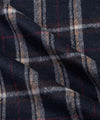 CUSTOM_ALT_TEXT: Fabric closeup on Paper Planes Plaid Brushed Flannel Tunic.