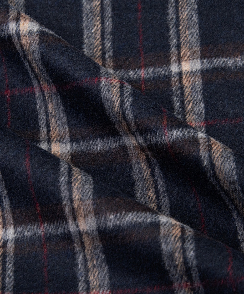  Fabric closeup on Paper Planes Plaid Brushed Flannel Tunic.