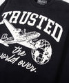 CUSTOM_ALT_TEXT: Intarsia artwork on Paper Planes Trusted Crewneck Sweater.