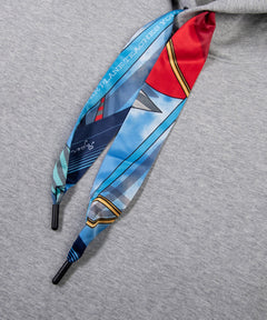  Printed scarf drawcord on Paper Cranes Scarf-Tie Hoodie by Paper Planes.