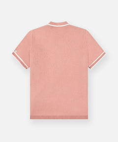  Back of Paper Planes Sweater Bowling Shirt, color Pale Mauve.