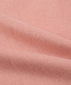  Double bed jacquard stitch detail on Paper Planes Sweater Bowling Shirt, color Pale Mauve.