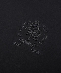  3-D embroidered PPL chest crest on Paper Planes Crest Hoodie, color Black.