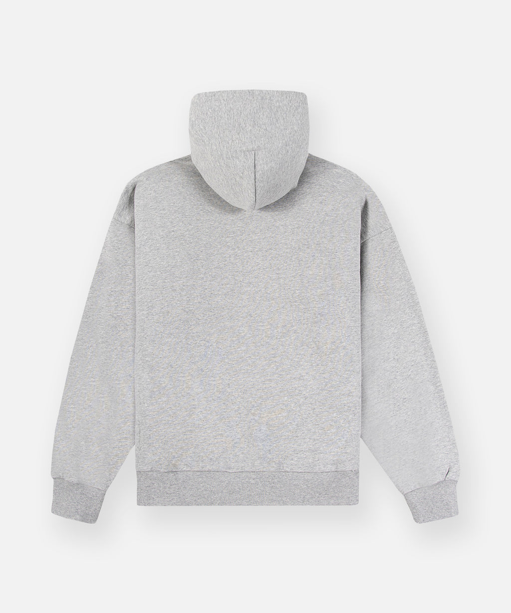  Back of Paper Planes Crest Hoodie, color Heather Grey.