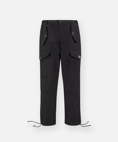 CUSTOM_ALT_TEXT: Paper Planes Cotton Touch Explorer’s Cargo Pant, color Black.