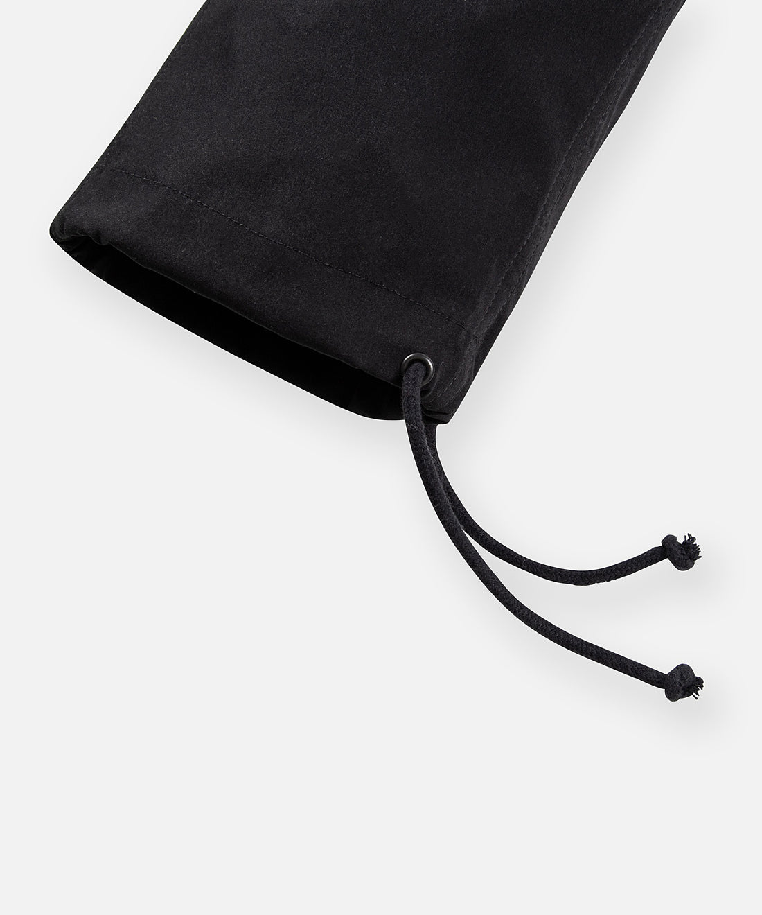 CUSTOM_ALT_TEXT: Drawcord at outer leg opening on Paper Planes Cotton Touch Explorer’s Cargo Pant, color Black.