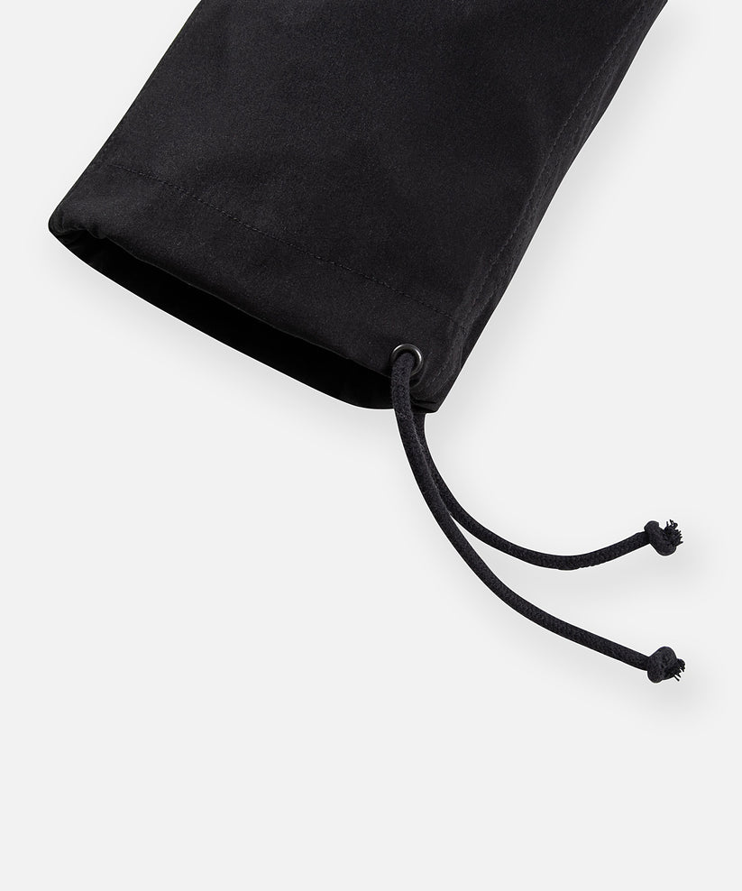 CUSTOM_ALT_TEXT: Drawcord at outer leg opening on Paper Planes Cotton Touch Explorer’s Cargo Pant, color Black.