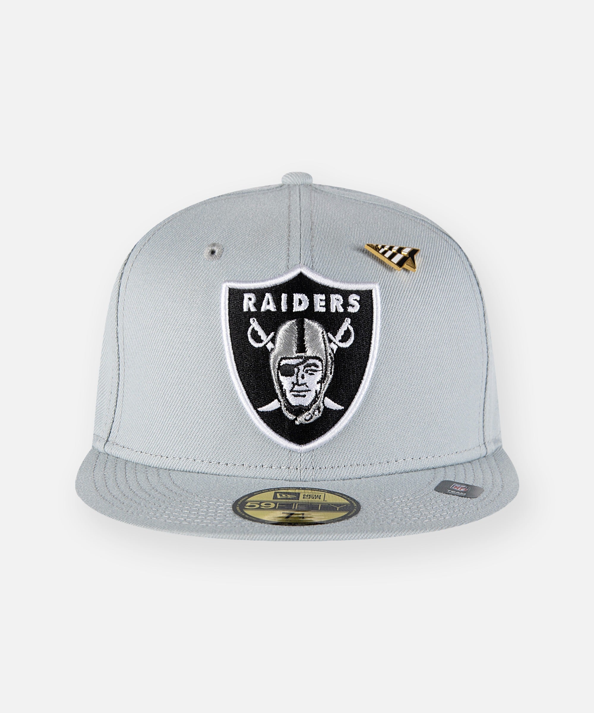 Las Vegas Raiders New Era Black & White 59FIFTY Fitted Hat - Black 7