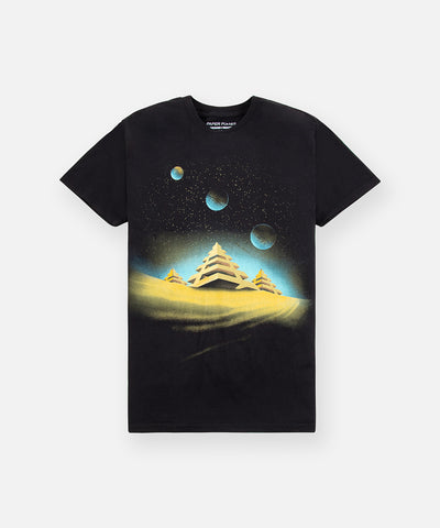 CUSTOM_ALT_TEXT: Paper Planes Valley of Kings Tee, color Black.