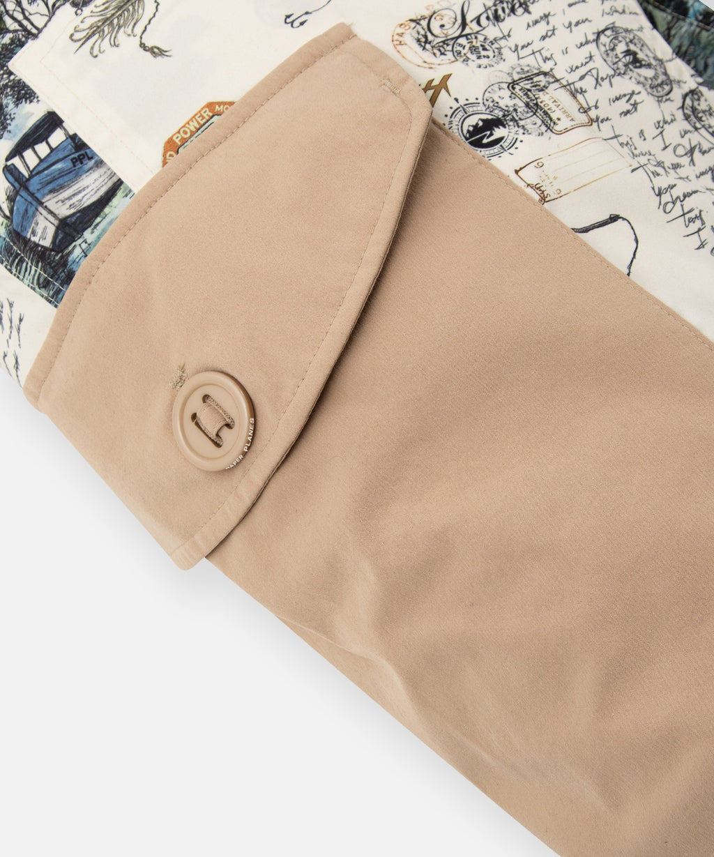  Right cargo pocket in solid color with button-through flap on Paper Planes Explorer's Life Cargo Pant.