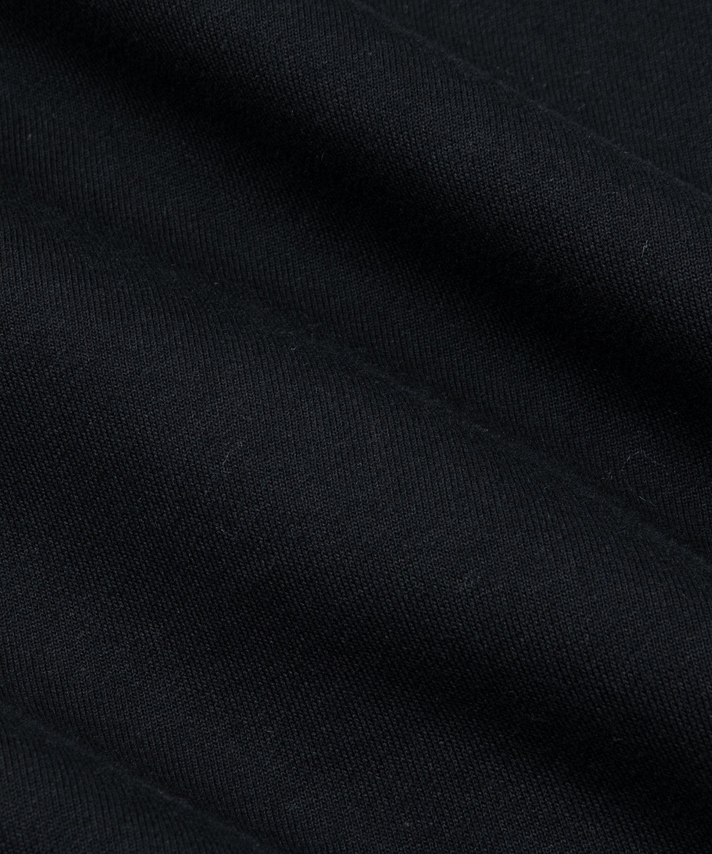CUSTOM_ALT_TEXT: Closeup of French terry fabric on Paper Planes Mantra Hoodie, color Black.