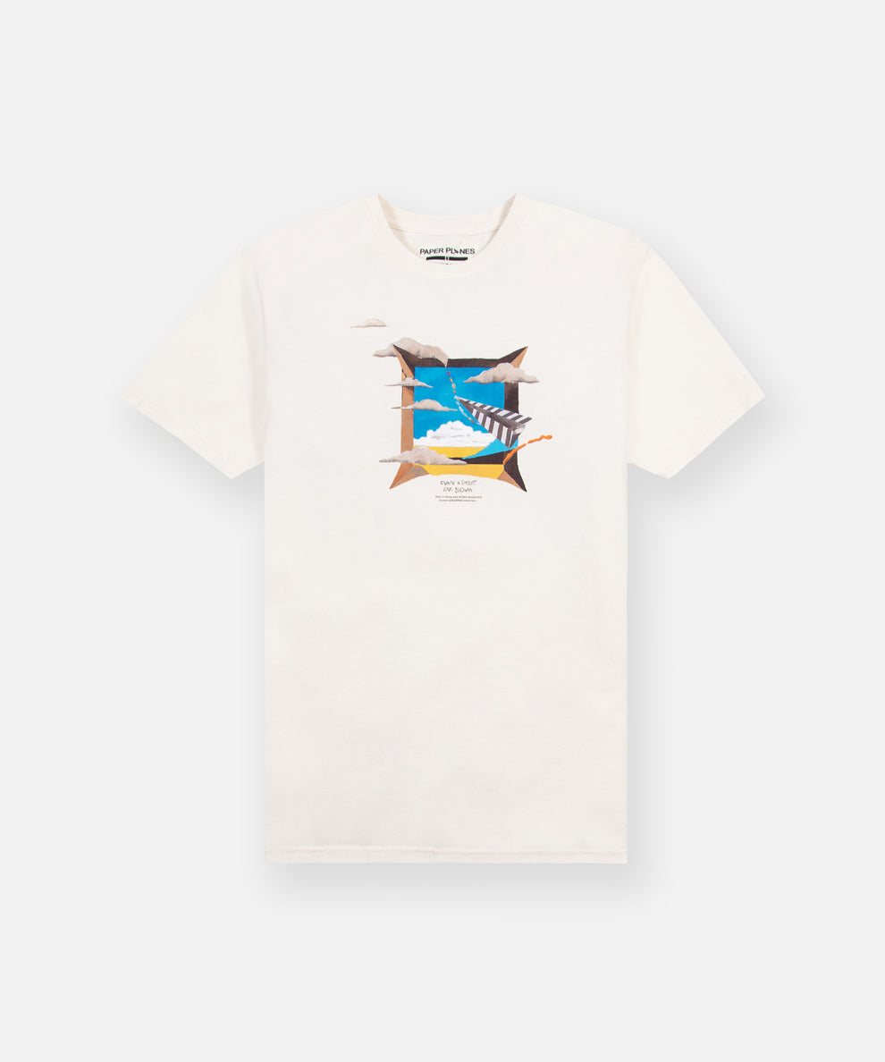 CUSTOM_ALT_TEXT: Paper Planes Dare to Dream Tee, color Ivory.
