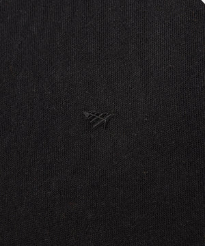 CUSTOM_ALT_TEXT: High-density silicone transfer Plane icon on Paper Planes Dream Lab Sweatshirt, color Black.