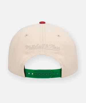CUSTOM_ALT_TEXT: Back view with green snapback on Paper Planes Unstructured Snapback Hat.