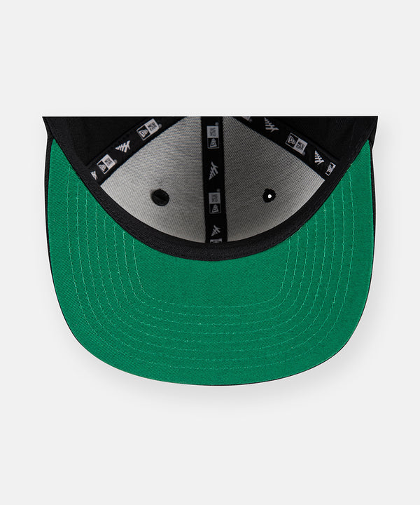 The Original Crown Old School Snapback Hat with Green Undervisor