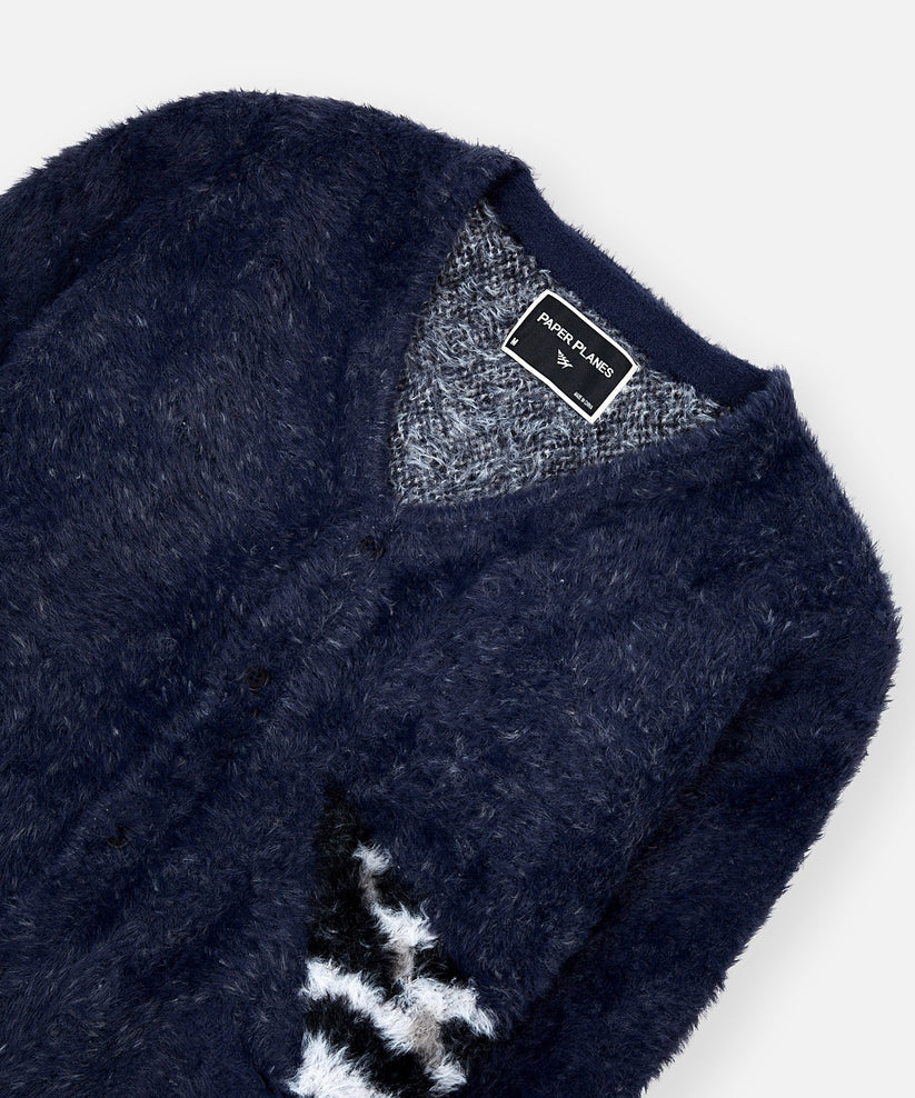Paper Planes Fuzzy Cardigan