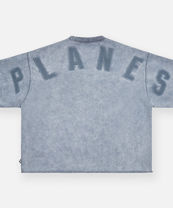 Snow Wash Open Bottom Crewneck