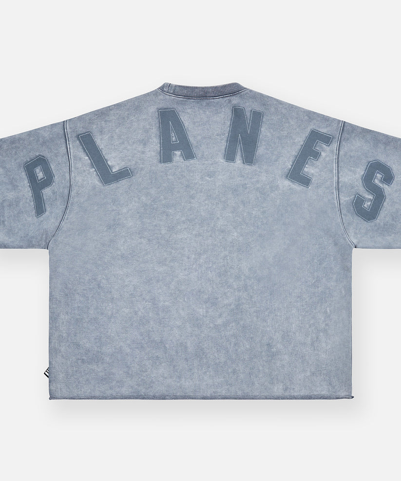 Snow Wash Open Bottom Crewneck