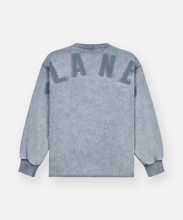 Snow Wash Open Bottom Crewneck