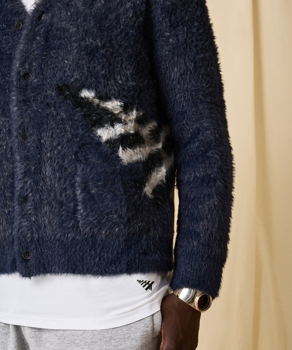 Paper Planes Fuzzy Cardigan