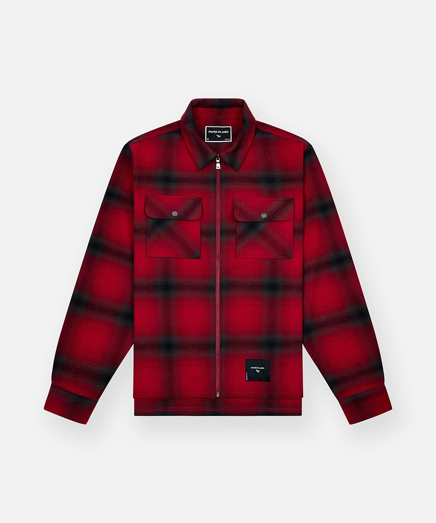 Planes Shadow Plaid Zip Flannel Shirt
