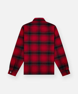 Planes Shadow Plaid Zip Flannel Shirt