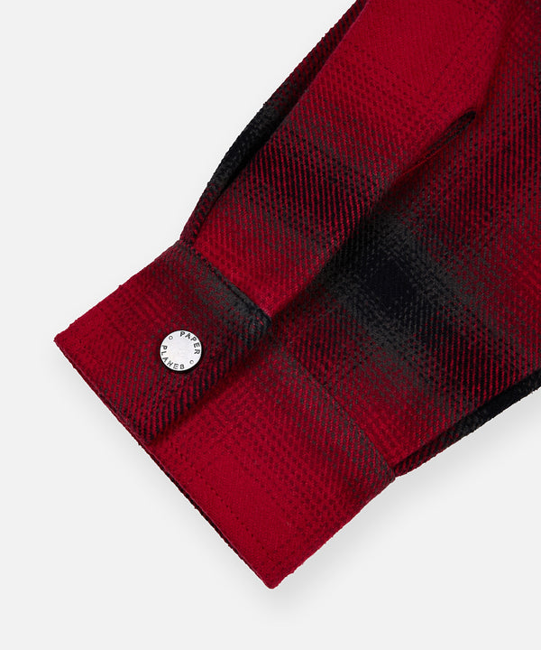 Planes Shadow Plaid Zip Flannel Shirt