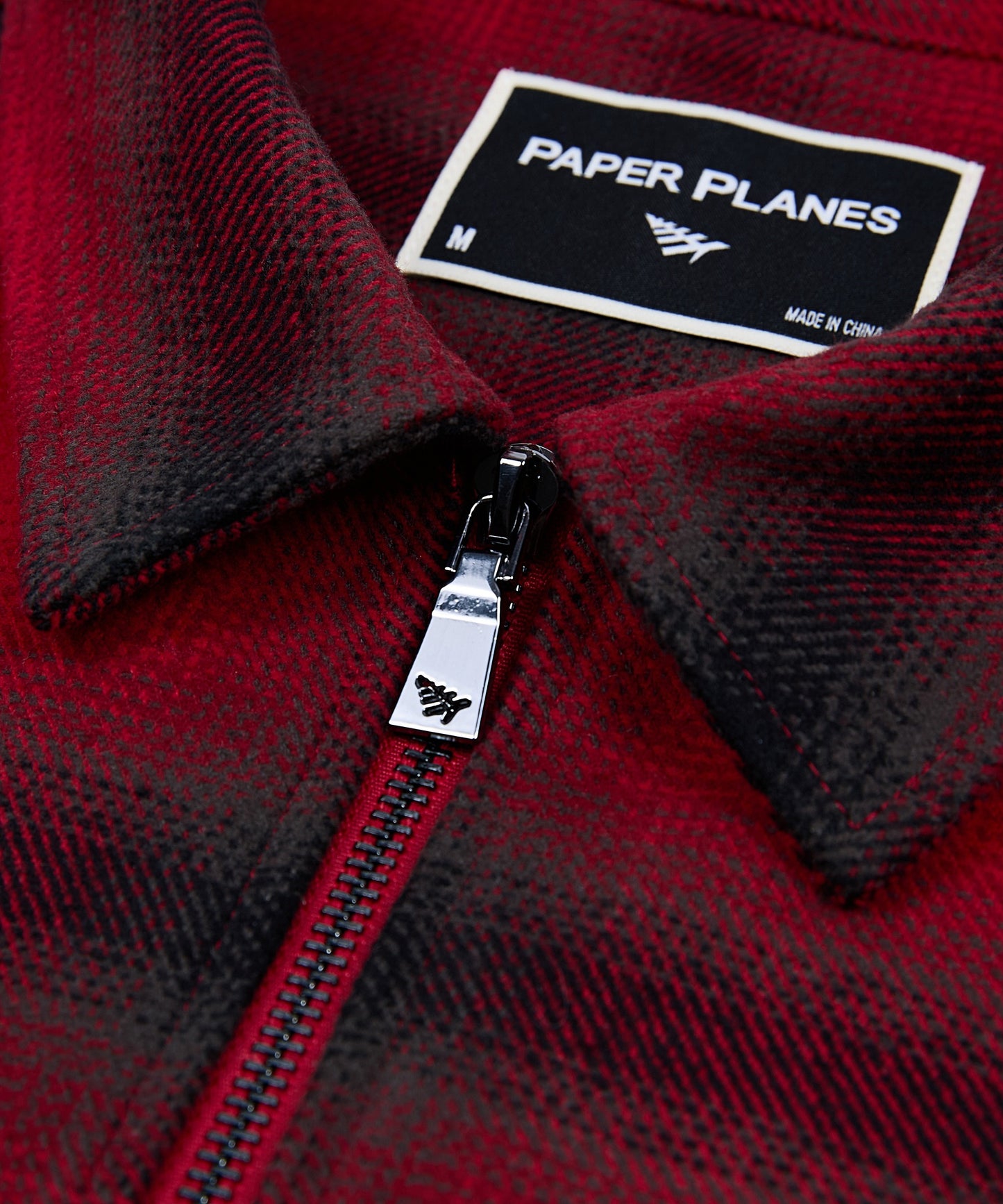 Planes Shadow Plaid Zip Flannel Shirt