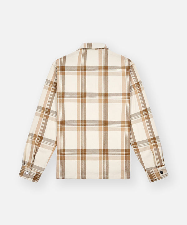 Planes Chestnut Plaid Zip Flannel Shirt