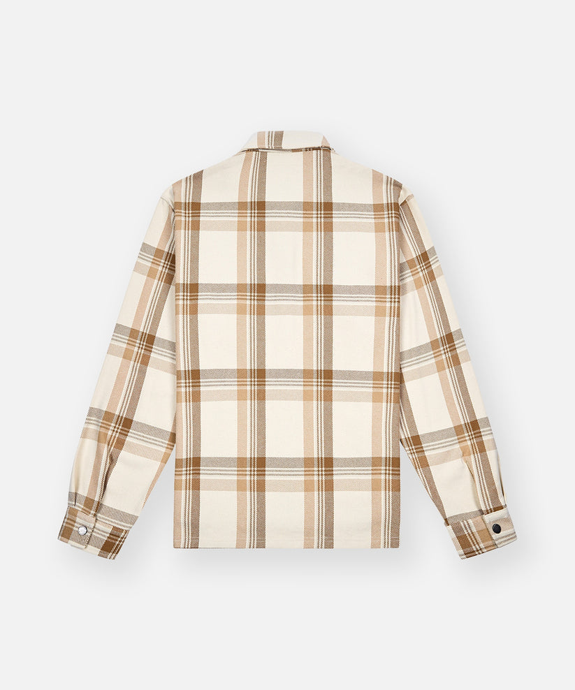 Planes Chestnut Plaid Zip Flannel Shirt